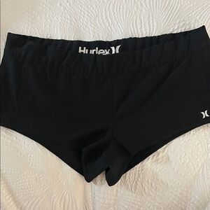 Hurley Black Women's Bike Shorts with Subtle Logo